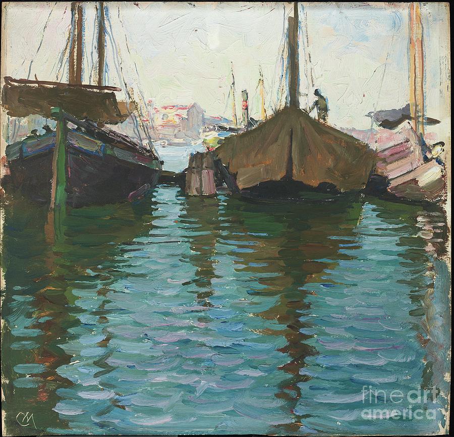 Boat Painting - Venedig by Carl Moll