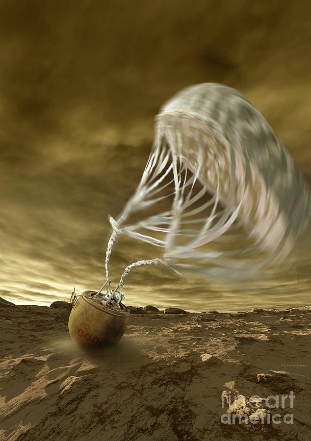 Venera 8 Landing On Venus Photograph by Detlev Van Ravenswaay/science Photo Library