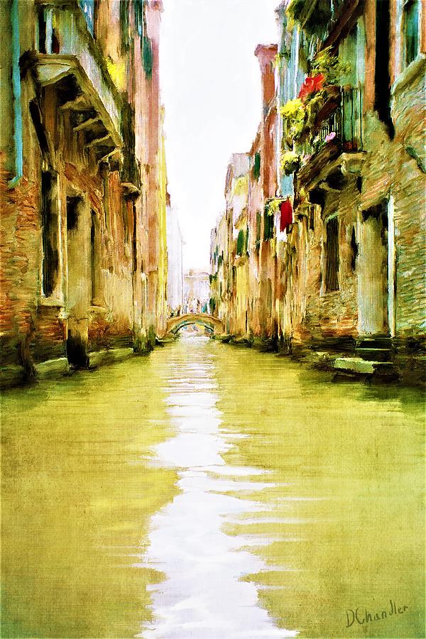 Venetian Canal Painting by Diane Chandler