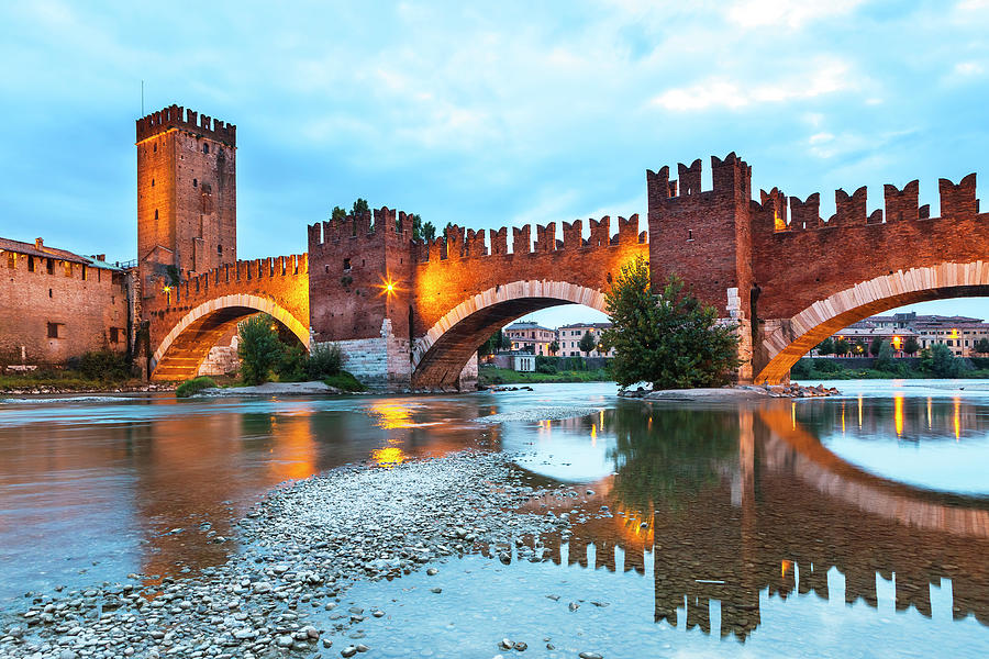 Veneto, Adige River, Italy Digital Art by Luigi Vaccarella - Pixels