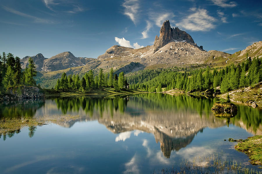 Veneto, Alps, Lago Federa, Italy Digital Art by Olimpio Fantuz - Fine ...