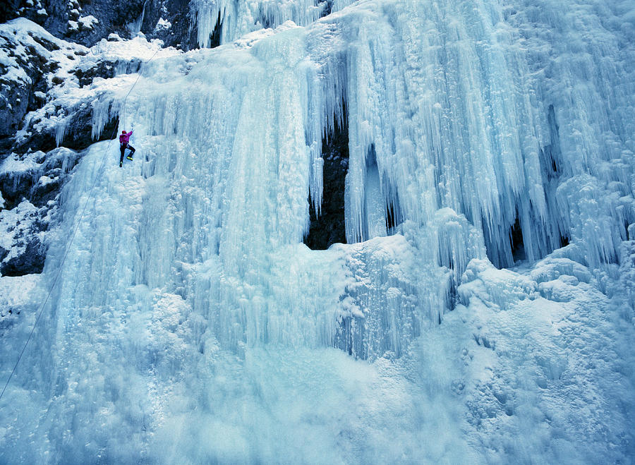 Veneto, Ice Climbing, Italy Digital Art by Giovanni Simeone