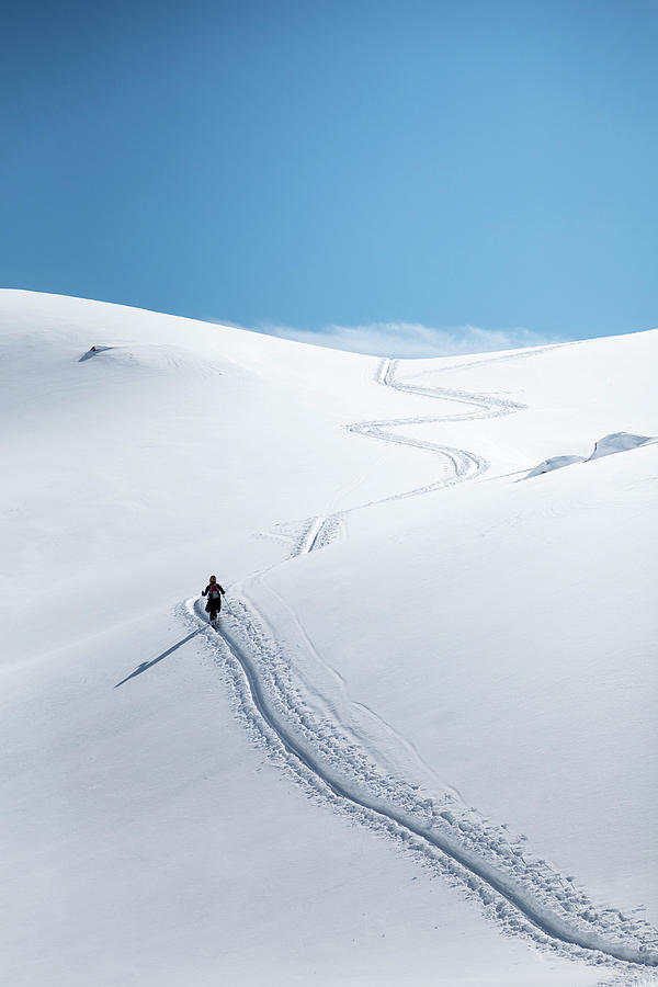 Veneto, Ski Mountaineers, Italy Digital Art by Moreno Geremetta