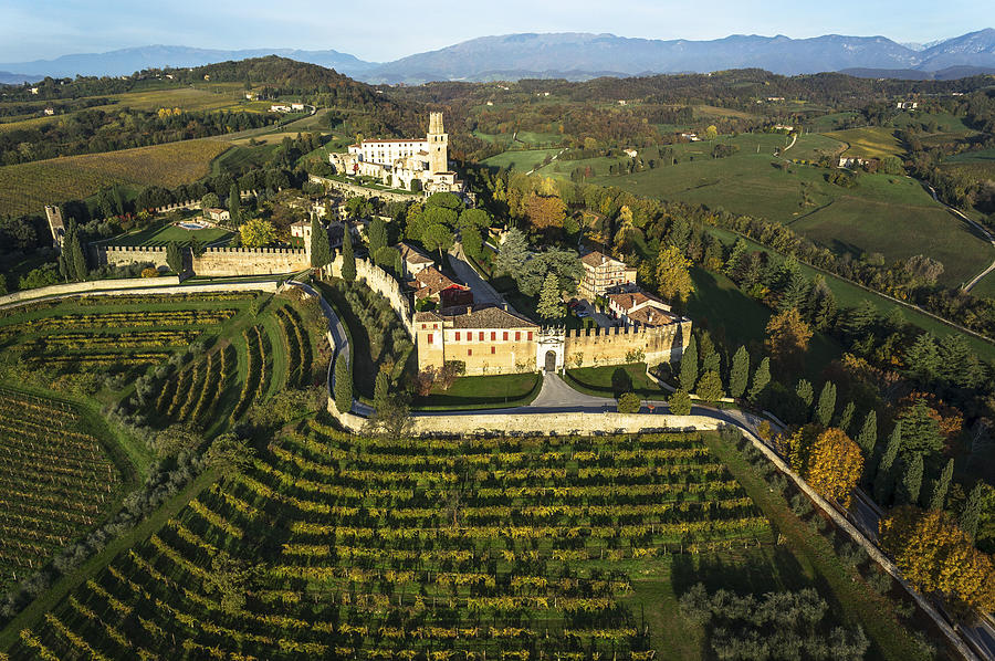 Veneto, Susegana, Aerial View, Italy Digital Art by Arcangelo Piai