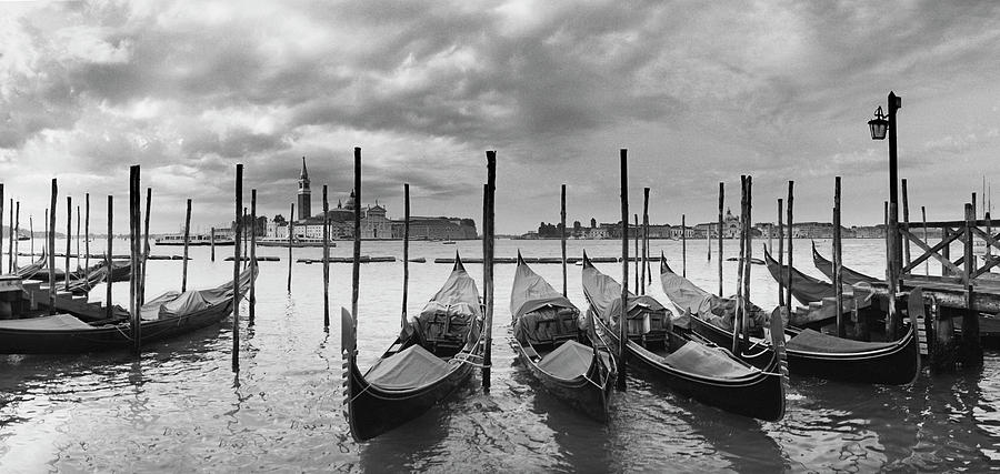 Boat Photograph - Venezia Pano 3-1 by Moises Levy