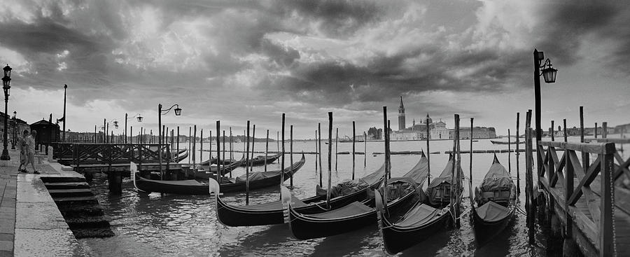 Boat Photograph - Venezia Pano 4-1 by Moises Levy