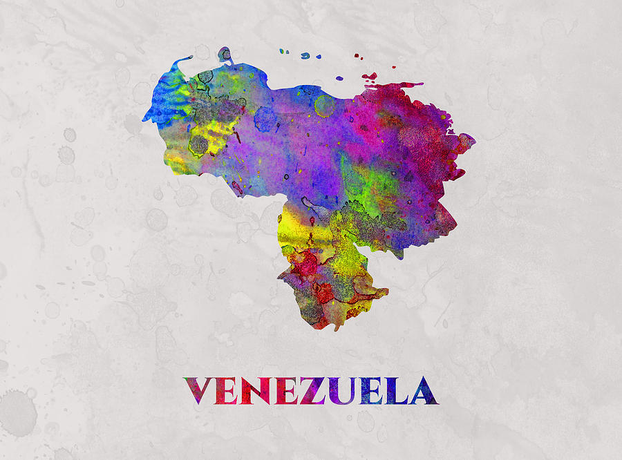 Venezuela Map Artist Singh Mixed Media By Artguru Official Maps 3679