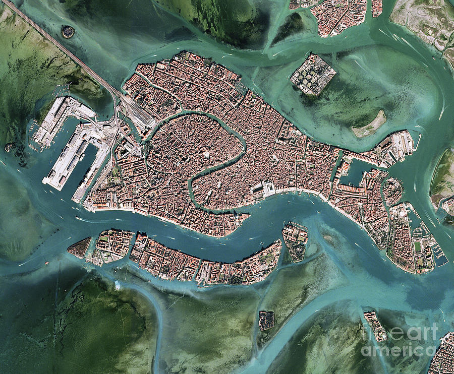 Venice Photograph by Airbus Defence And Space / Science Photo Library