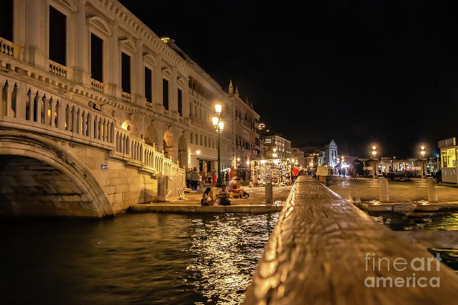 Venice at night. San Marco Photograph by Marina Usmanskaya