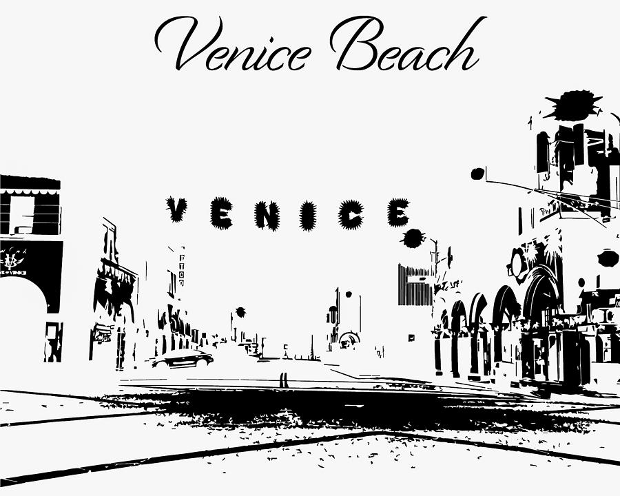 Venice Beach California Silhouette Photograph by John McGraw