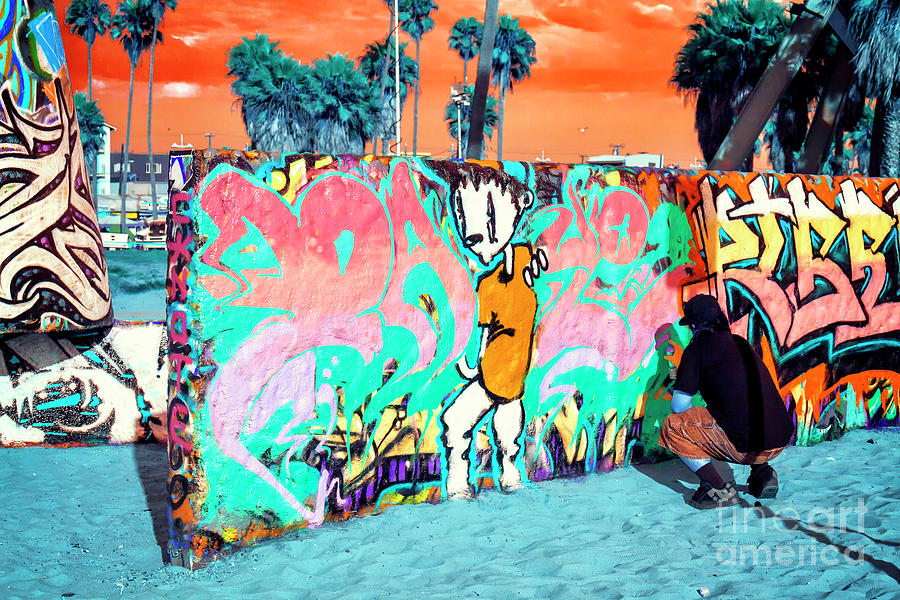 Venice Beach Graffiti Pop Art Photograph by John Rizzuto