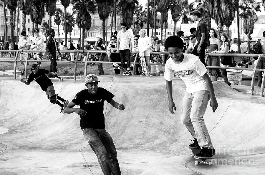 Venice Beach Skateboard Pit Photograph by John Rizzuto