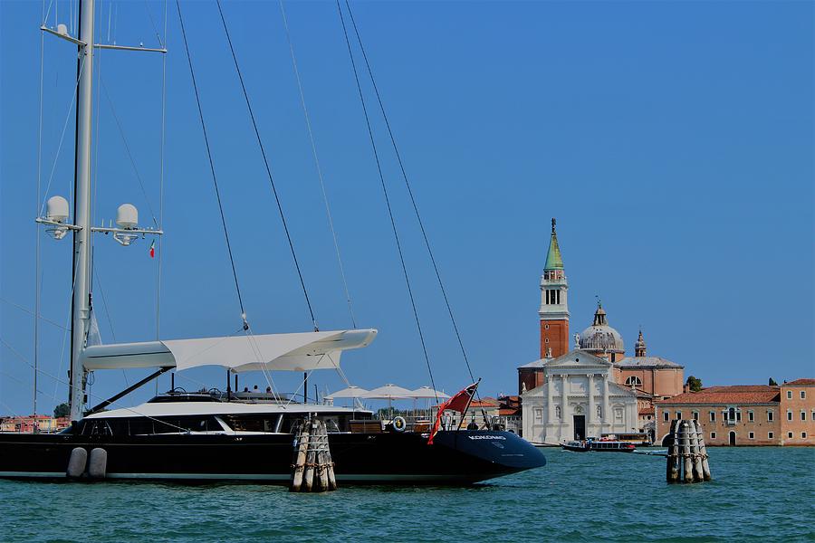 Venice Boat Scene Photograph by Loretta S