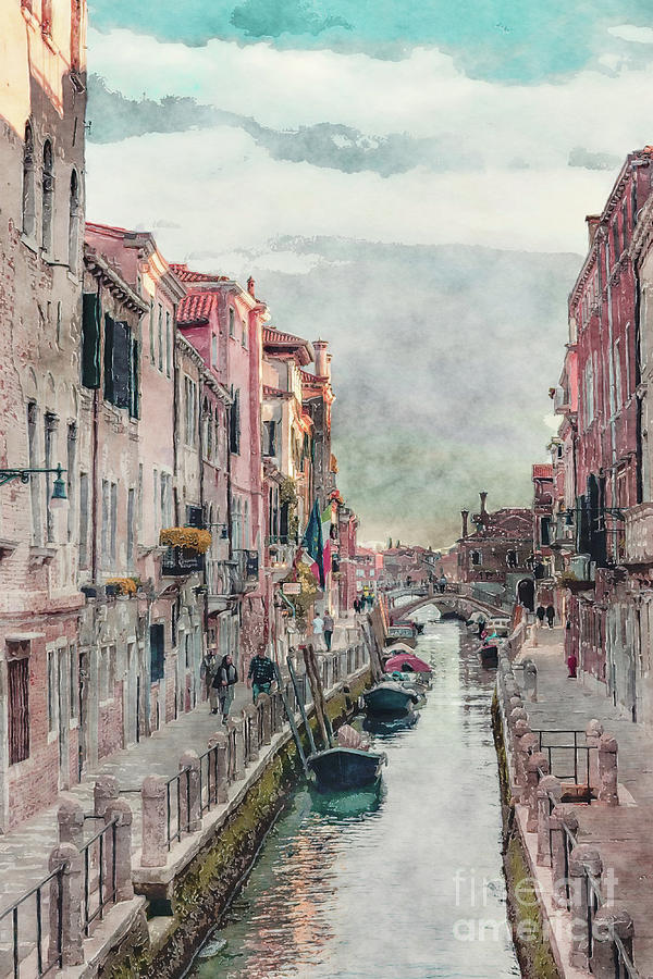 Venice Canal Digital Art by Phil Perkins