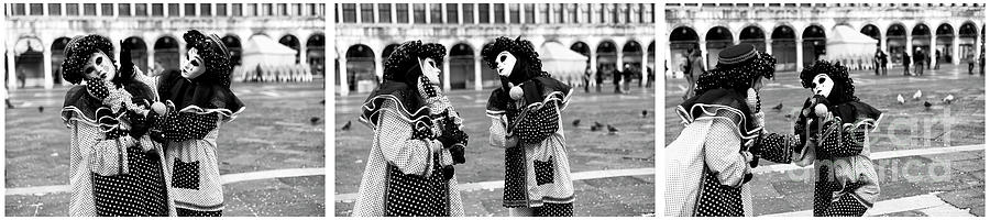 Venice Carnival 2015 Triptych Photograph by John Rizzuto
