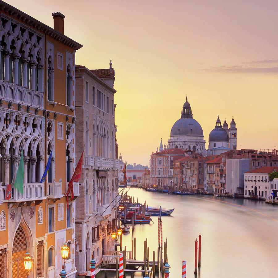 Venice, Grand Canal At Dawn, Italy Digital Art by Maurizio Rellini