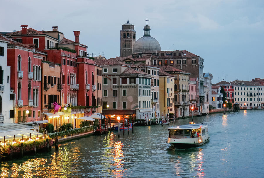 Venice Grand Canal At Dusk Photograph by Enzo Figueres