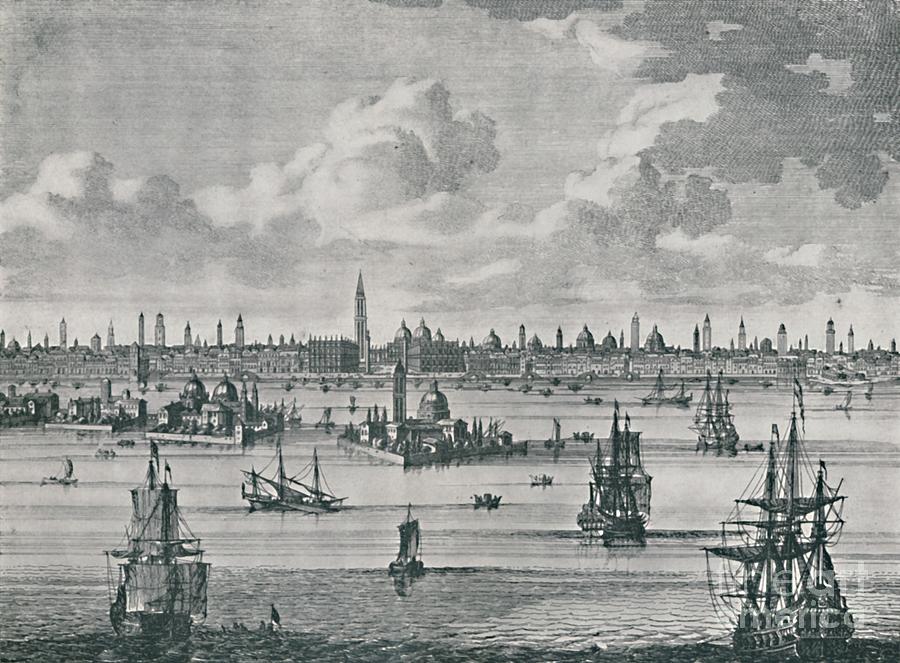 Venice In The Early Xviiith Century Drawing by Print Collector