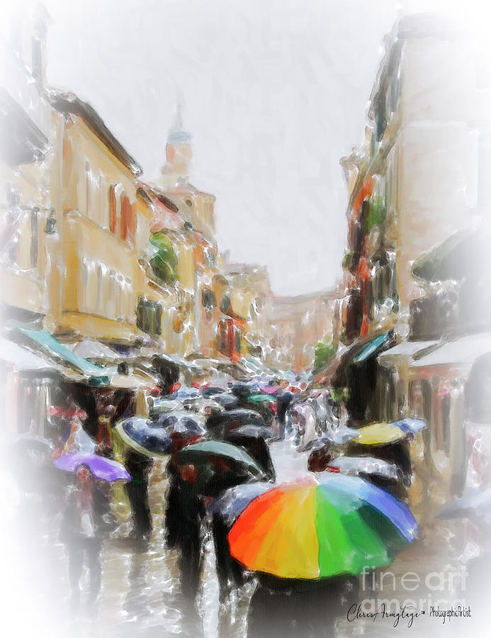 Venice in the Rain Painting by Chris Armytage