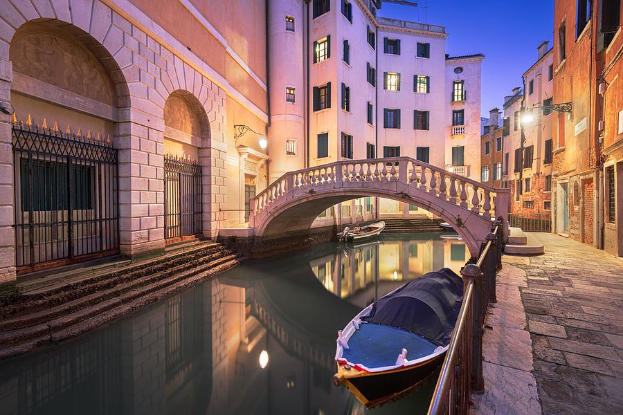 Architecture Photograph - Venice, Italy Canals And Bridges by Sean Pavone