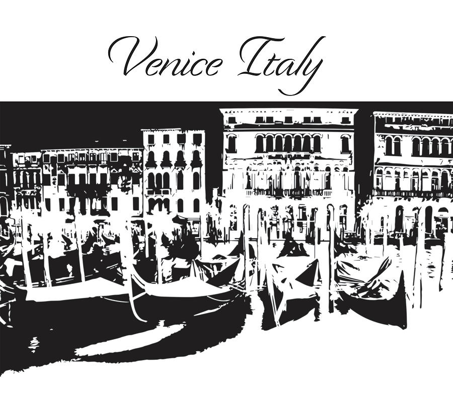 Venice Photograph - Venice Italy Silhouette by John McGraw