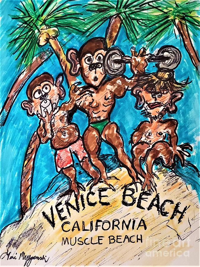 Venice Muscle Beach California Painting