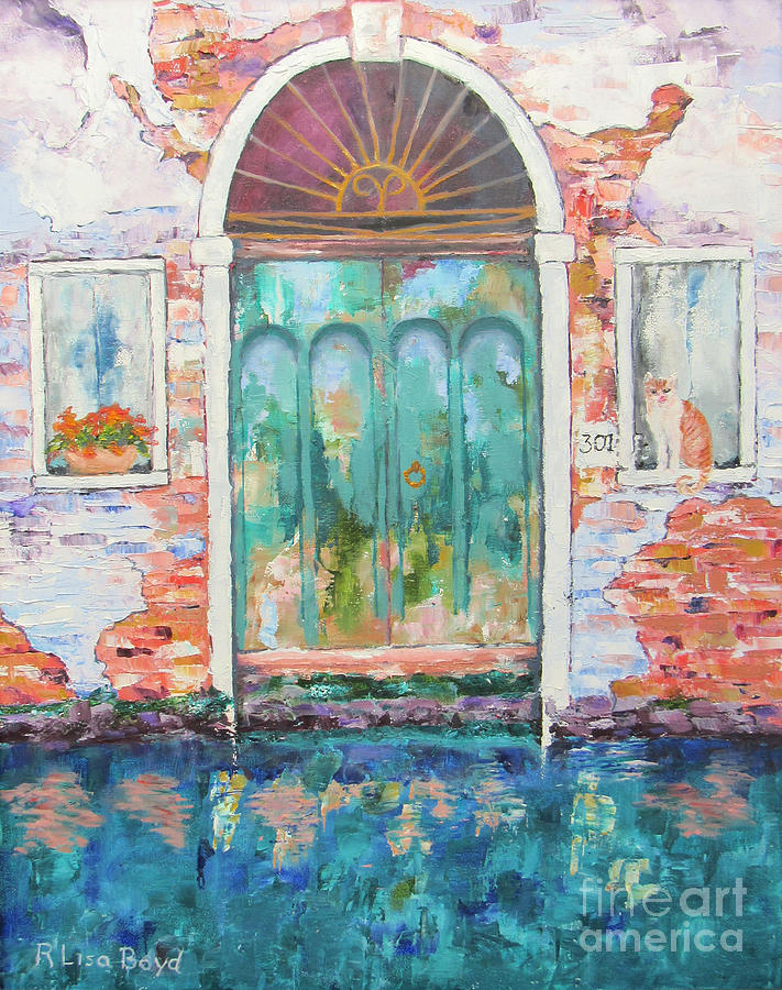Venice Palace Entrance Painting by Lisa Boyd
