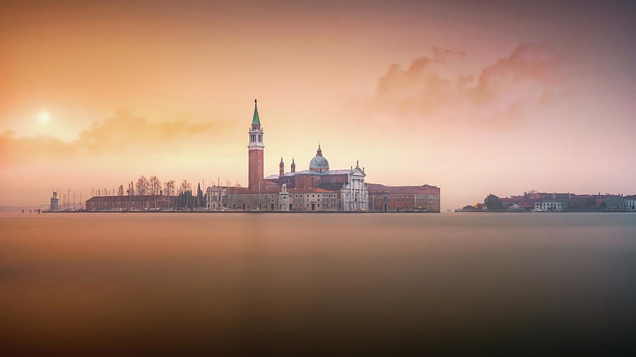 Venice Photograph - Venice Pink Sunrise by Joanaduenas
