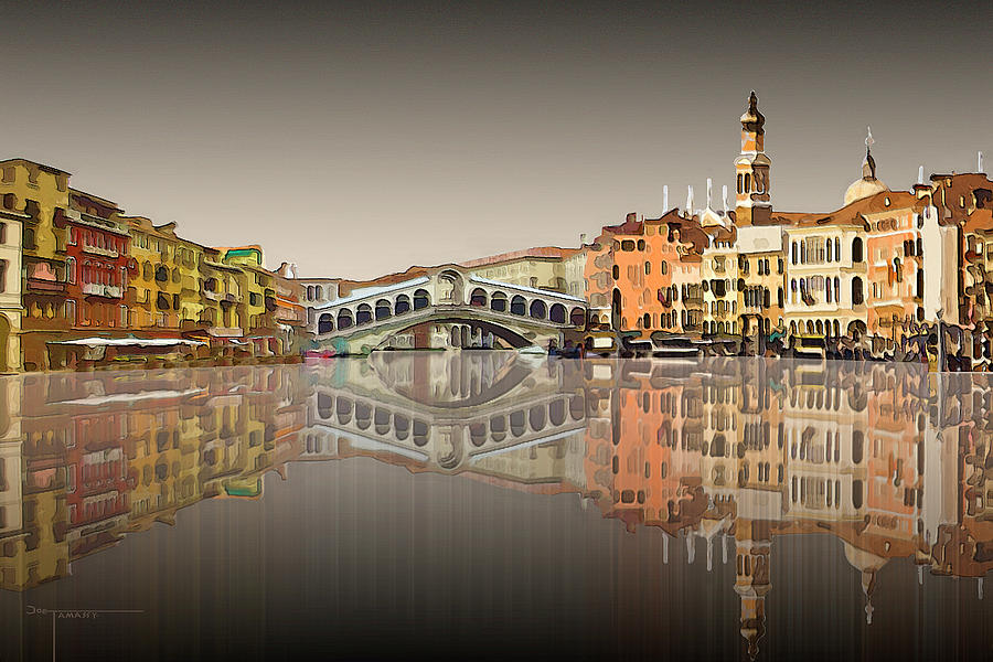 Venice Reflection by Joe Tamassy Digital Art by Joe Tamassy
