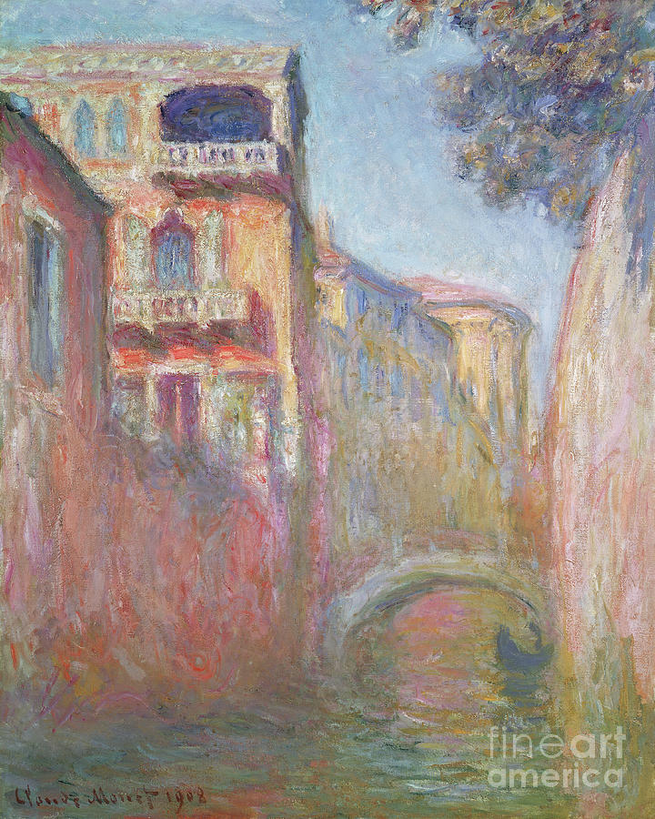Venice, Rio De Santa Salute, 1908 By Monet Painting by Claude Monet