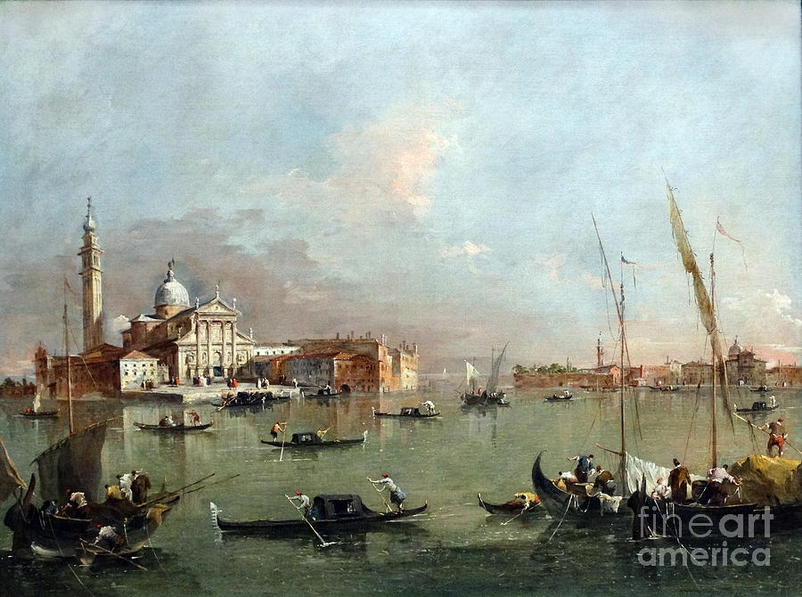 Venice: San Giorgio Maggiore With The Giudecca And The Zitelle By Francesco Guardi Painting by Francesco Guardi