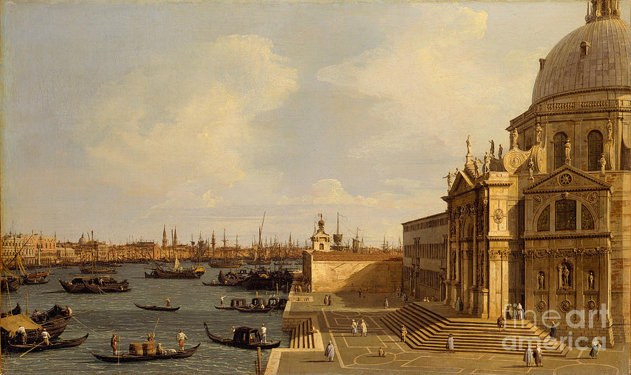 Venice: Santa Maria Della Salute, C.1740 Painting by Canaletto