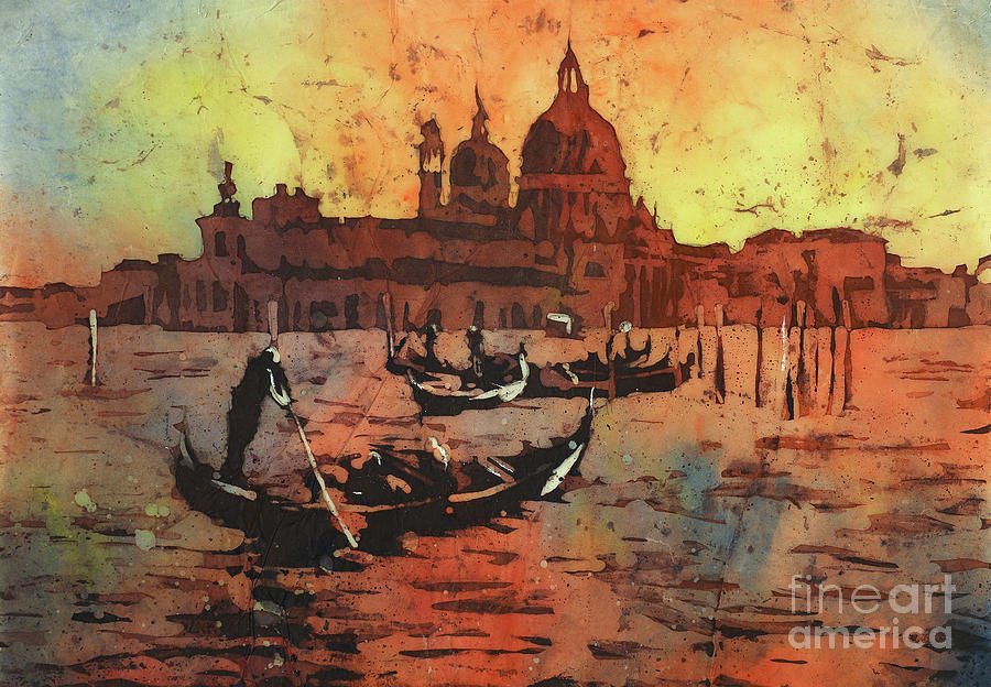 Venice Watercolor- batik Painting by Ryan Fox