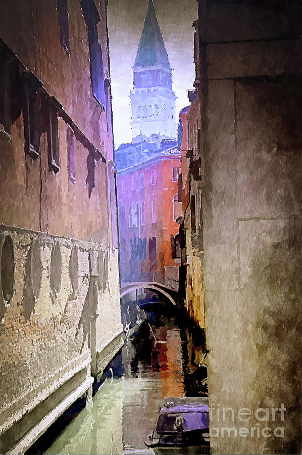 Venice Watercolour Photograph by Jack Torcello