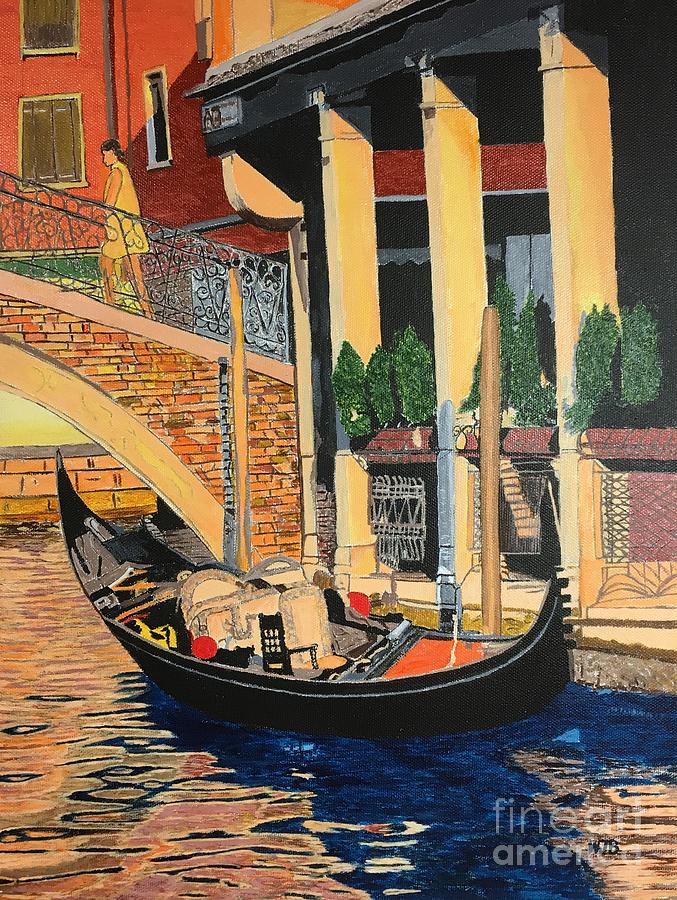Boat Painting - Venice by William Bowers
