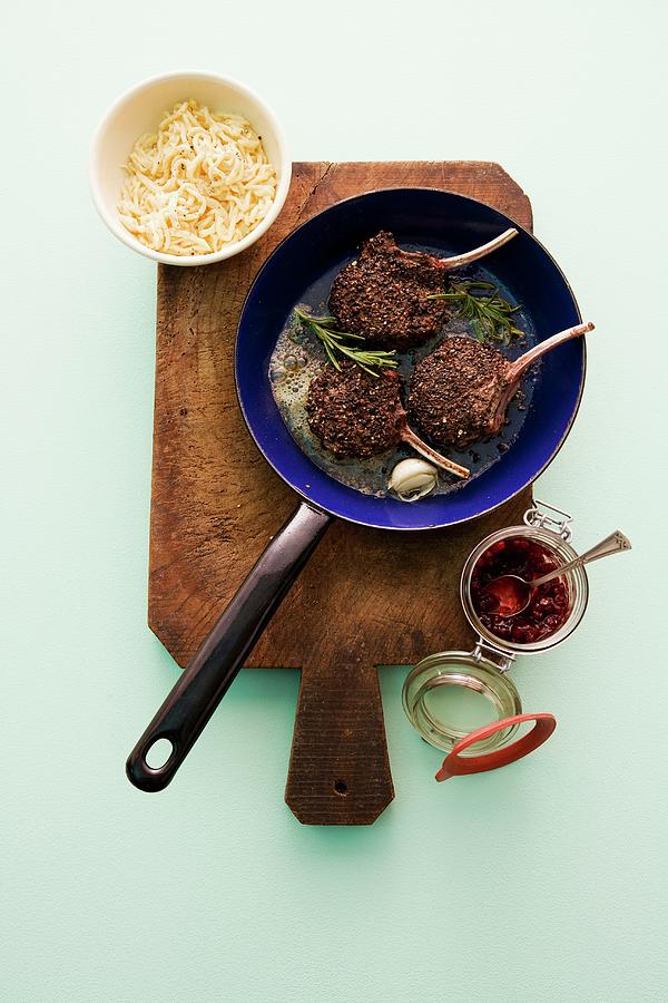 Venison Chops With Quark Spätzle soft Egg Noodles From Swabia ...