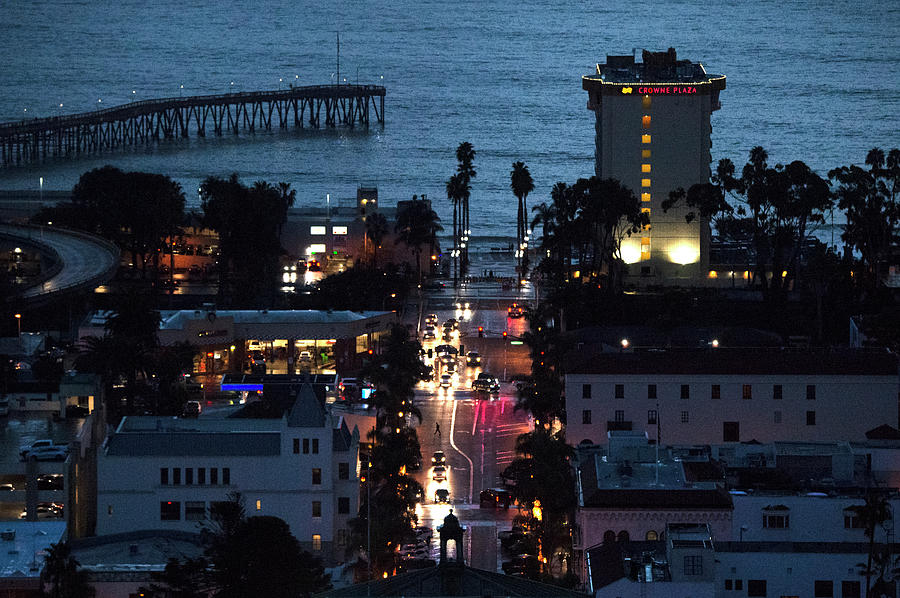 Ventura at night Photograph by Debra Wales - Fine Art America