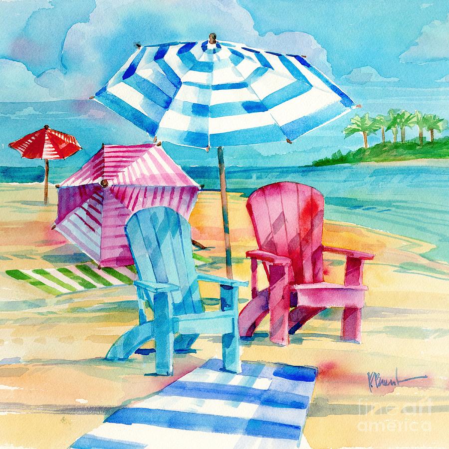 Beach Painting - Ventura Beach Square IV by Paul Brent