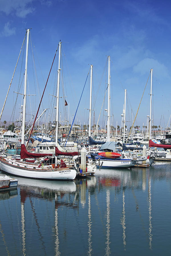 Boat Photograph - Ventura Harbor  by Linda Woods by Linda Woods
