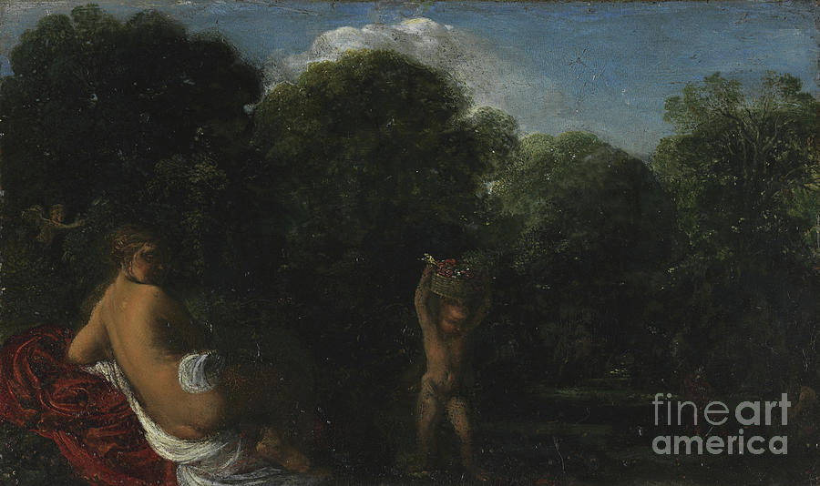 Venus And Cupid, 1600-05 Painting by Adam Elsheimer