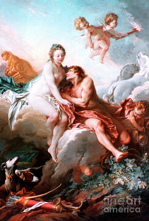 Venus And Mars, C1725-1770. Artist Drawing by Print Collector