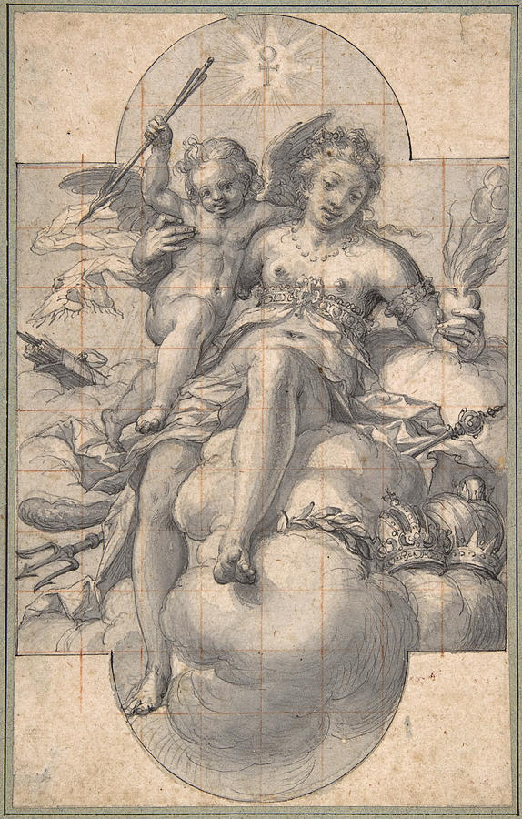 Venus Triumphant Drawing by Hans Werl