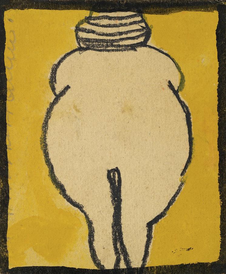 Egon Schiele Painting - Venus Von Willendorf by Egon Schiele