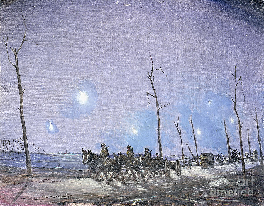Verey Lights, 1918 Painting by Christopher Richard Wynne Nevinson