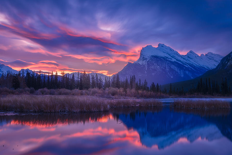 Vermilion Lakes Sunset Photograph by Fernando Molina - Fine Art America