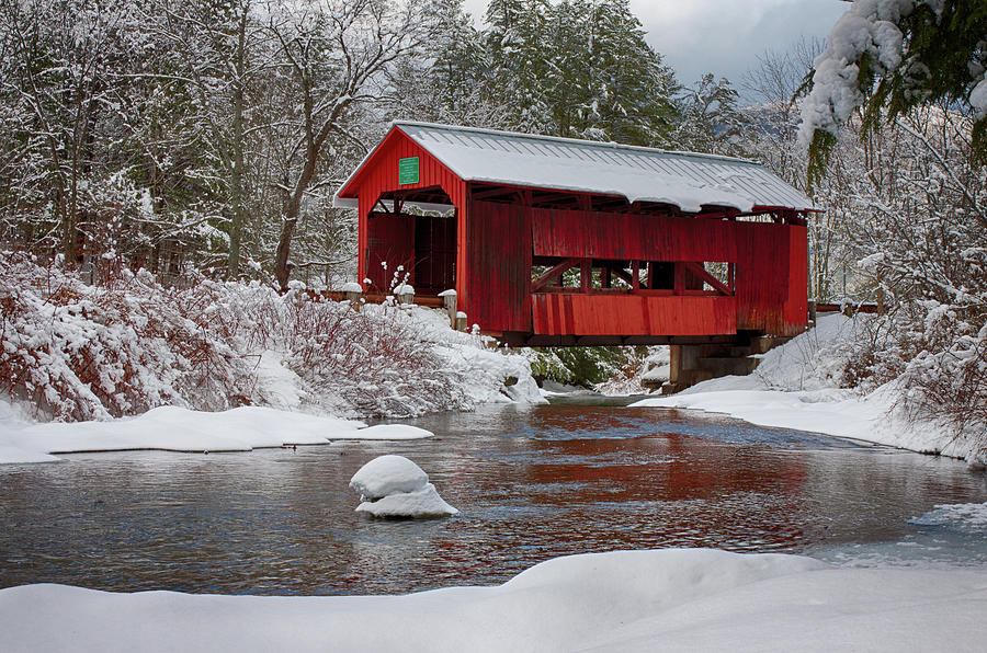 Vermont Covered Bridge Photograph