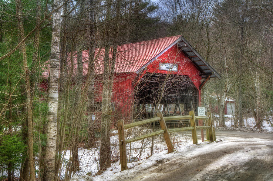 Vermont Covered Bridge - Stowe Vermont Photograph by Joann Vitali