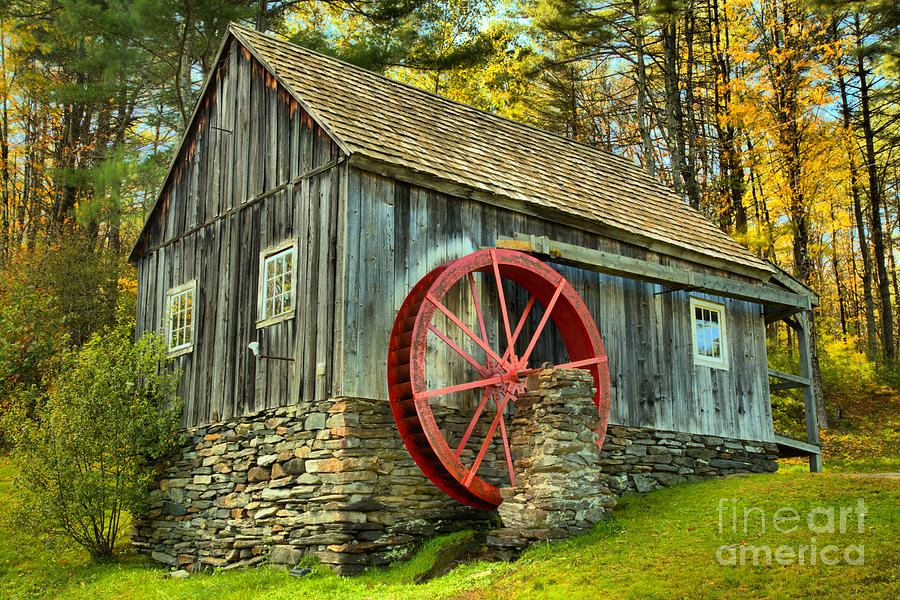 Vermont Grist Mill In The Woods Photograph by Adam Jewell