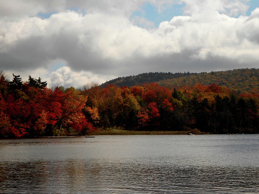 Vermont Lake in Autumn Photograph by Linda Stern