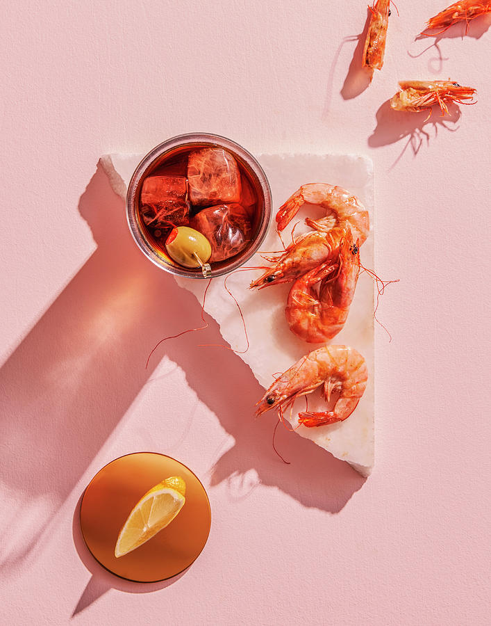 Vermouth With Shrimps Photograph by Vincent Noguchi Photography